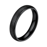 1 x RAW Customer Returns PROSTEEL men s black band ring 4mm wide size 67 simple sandblasted partner ring wedding ring for men minimalist engagement ring wedding ring fashion jewelry accessory - RRP €18.61