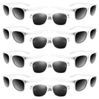 1 x RAW Customer Returns ASTARON Pack of 12 Party Sunglasses White Neon Sunglasses Vintage Sunglasses Set Retro Funny Party Glasses for Beach Wedding Party Pool Party Supplies - RRP €17.14