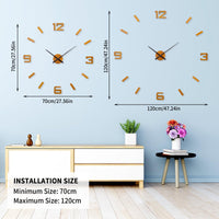 1 x RAW Customer Returns ACCSHINE DIY wall clocks 3D wall clock wooden oak large wall clock 50-75CM modern wall clocks quartz large wall clock easy to read for room home kitchen bedroom office school wood - Arabic numerals  - RRP €39.99