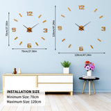 1 x RAW Customer Returns ACCSHINE DIY Wall Clocks 3D Wall Clock Wooden Oak Large Wall Clock 50-75CM Modern Wall Clocks Quartz Large Wall Clock Easy to Read for Room Home Kitchen Bedroom Office School Wood - Arabic Numerals  - RRP €39.99