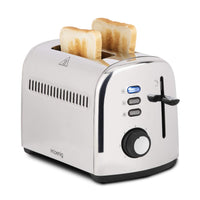 1 x RAW Customer Returns H.KOENIG TOS9 Toaster 2 slices, metal, stainless steel - RRP €34.99