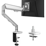 1 x RAW Customer Returns Monitor mount arm FORGING MOUNT screen mount desk mount for 13-36 inch flat curved screens, height adjustable, tiltable, swivelable, rotatable, 12 kg per arm, VESA 75x75 100x100 - RRP €69.99