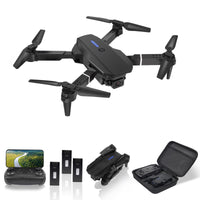 1 x RAW Customer Returns Drone with camera HD 4K, foldable drone long flight time, RC quadcopter with bag, 3D flip, one key take-off landing, headless mode, trajectory flight, mini drone gift for beginners children teenagers - RRP €40.33