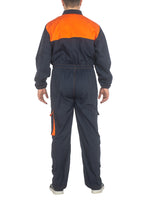 1 x RAW Customer Returns CBF Balducci Group for men work suit made of 100 cotton with multiple pockets, without elastic at the wrists, long sleeve extra large orange blue. - RRP €40.0