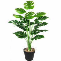 1 x RAW Customer Returns AIVORIUY Artificial Plants Houseplant Turtle Tree, 75cm Large in Plastic Pot with Green Leaves Tropical Jungle Monstera in Pot for Home Outdoor Office Garden Decoration Green  - RRP €27.4