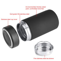 1 x RAW Customer Returns Garosa Stainless Steel Travel Mug Tea Strainer Bottle Stainless Steel Insulated Travel Mug Bottle Flask Coffee Mug Champagne  - RRP €19.87