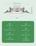 1 x RAW Customer Returns Dexnump recessed spotlight LED 230V, 7W 700LM LED spot ultra flat  depth 25mm, ceiling spotlights 75-95mm  diameter, IP44 recessed spotlights for bathroom,, kitchen, AC175-265V, set of 10 warm white 2700K  - RRP €43.99