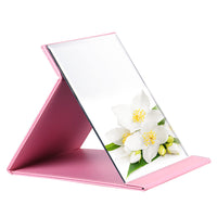 42 x Brand New SJUNJIE Mirror Folding Travel Mirror, Portable Super HD Makeup Mirror Table Mirror with Pink PU Leather Case Multi Stand Angle Hands-Free Table Top Foldable Mirror 21 x 15.2 cm  - RRP €481.32