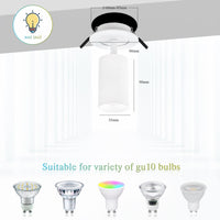 1 x RAW Customer Returns BOYIR 2 x LED ceiling spotlights 1 bulb white rotatable and pivotable ceiling lamp GU10 ceiling spot lamp for living room, bedroom, hallways, without bulb - RRP €29.99