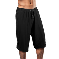 1 x RAW Customer Returns Knee Length Swim Shorts Extra Long Swim Shorts for Men with Zipper Pockets Breathable Quick-drying Swim Shorts Extra Long for Men DE NL SE PL, Alphanumeric, S, Regular, Regular, Black  - RRP €40.33