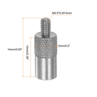 1 x Brand New sourcing map 3pcs Flat Contact Points 5mm Diameter 10mm Length M2.5 Thread 303 Stainless Steel for Digital Marking Indicator Depth Gauge Thickness Gauge - RRP €24.0