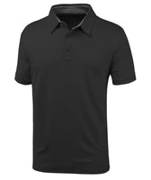 1 x RAW Customer Returns SwissWell Polo Shirts Men Short Sleeve T-Shirts Top Men Sport Breathable Outdoor Glasses Holder Button Placket Shirt Men T Shirt Golf Casual Polo Shirt 008, Blue Black Light Gray, M, 3 Pack  - RRP €74.4