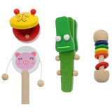 25 x Brand New Tomaibaby 4pcs Toddler Musical Instruments Wooden Rhythm Set from 3-7 Years Castanets Baby Musical Instrument Toy Preschool Educational Toy for Toddlers Random Color - RRP €379.75