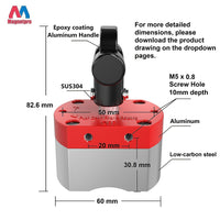 1 x RAW Customer Returns Magnetpro Multipurpose Switch Magnet, 100 KG Pull Force ON OFF Magnet for Lifting, Machining Welding Positioning, Liquid Filtration, Automation, Metal Separation 100 KG  - RRP €29.99