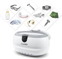 1 x Brand New Ultrasonic cleaning machine Ultrasonic cleaner Ultrasonic device 600ml - VLOXO for glasses watches jewelry earrings rings necklaces razors dentures tools - Used - RRP €26.21