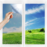 1 x RAW Customer Returns Mirror film self-adhesive window film sun protection privacy film reflective sun protection film UV protection for office and home black-silver, 60 200cm  - RRP €20.4