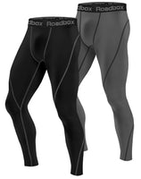 1 x RAW Customer Returns Roadbox 2 Pack 3 4 One-Legged Running Compression Pants for Men,Basketball Tights,Sports Leggings Men Breathable - RRP €11.09