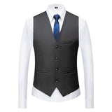 1 x RAW Customer Returns KUDORO Men s Suits 3-Piece Slim Fit Single Breasted Two Buttons for Wedding Business Suit Men s Formal Jacket Vest Trousers Dark Grey, 3XL  - RRP €119.99