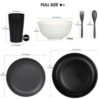 1 x RAW Customer Returns Greentainer plastic tableware sets 36pcs Lightweight and unbreakable camping tableware set with cutlery, plates, bowls, cups, table service for 6 people, ideal for children and adults - RRP €67.54