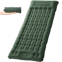 1 x RAW Customer Returns HAUSPROFI self-inflating sleeping mat, 11 cm upgrade airbag sleeping mat for camping, inflatable sleeping mat, camping mattress, air mattress for camping, camping mat with foot pump and pillow for outdoor, army green - RRP €23.09