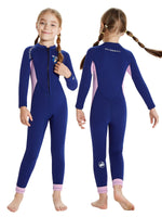 1 x Brand New Summshall Wetsuit Girls 2.5MM Neoprene Long Sleeve Wetsuit Diving Suit Ultra Stretch Thermal Swimsuit for Snorkeling and Water Play - RRP €34.19