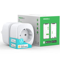 1 x RAW Customer Returns VOCOlinc Smart Socket Works with Apple HomeKit, WiFi Socket with Consumption Metering, Timer, Compatible with Alexa, Google Home, No Hub Required, 1 Piece 2 Pieces  - RRP €29.99