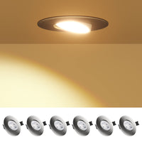 1 x Brand New addlon Set of 12 LED recessed spotlights 230V flat, 36 swivel LED recessed lights 5W 450lm LED spots IP44 bathroom recessed spots warm white 3000K ceiling spots for kitchen living room, hole 75mm-80mm - RRP €24.48