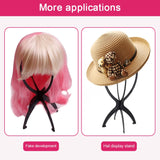 1 x RAW Customer Returns JUNMEIDO 8 Pieces Wig Holder Plastic Wig Stand Black Wig Stand Portable Wig Holder Movable Wig Head Stand Wig Holder for Wigs or Hat Red - RRP €16.99