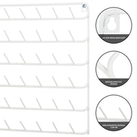 1 x RAW Customer Returns Thread Holder, Metal Sewing Thread Rack, 2 Pack Wall Mount, Embroidery Sewing, 54 Spools, Storage Organizer, Wall Braid Hair Rack for Quilt Craft Room, White - RRP €29.23