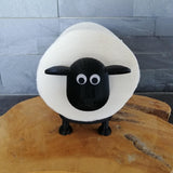 1 x RAW Customer Returns L-3D Sunny 1 pc. Toilet paper holder sheep black toilet paper decoration for bathroom WC guest bathroom toilet roll holder spare roll holder or as a funny gift - RRP €13.08