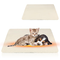 1 x Brand New 60 x 45cm Self-Heating Pet Blanket Cat Mats Pet Pad Without Electricity Heat Pet Bed Mat Pet Heating Mat Washable Cat Blanket Self-Heat Cushion Mat for Puppies Kittens Beige  - RRP €20.4