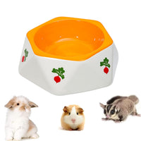 1 x Brand New bangminda rodent ceramic bowl carrot hamster bowl ceramic hedgehog feeding bowl feeding bowl rabbit ceramic for rabbit guinea pig anti-bite drinking bowl for rodent bird chinchilla hexagon  - RRP €20.4