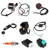 1 x RAW Customer Returns Ignition Coil 50 70 90 110CC CDI, Complete Electrical Wiring Harness Coil Ignition System Wiring Harness Assembly ATV Wiring Harness Set QUAD Electric Starter with 5 Pi Racing CDI Unit - RRP €48.99