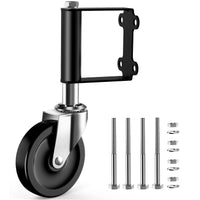 1 x RAW Customer Returns Ronlap Gate Wheels for Wooden Gate, Gate Roller Wheel Spring Loaded for Metal Tube Swing Gate, Fence Gate Wheel for Gates, Heavy Duty, Outdoor Vinyl Gate Rollers Kit, 100kg Capacity, 10cm, Black - RRP €20.03