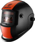 1 x RAW Customer Returns DEKO Welding Helmet Solar Powered Auto Darkening Hood with Adjustable Shade Range 4 9-13 for Mig Tig Arc Welder Orange Black - RRP €39.25