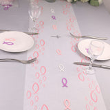 100 x Brand New HOECMRHP table runner fish made of fleece 28 cm x 6 m for boys and girls communion confirmation baptism white pink  - RRP €1109.0