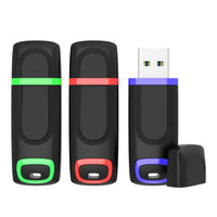 1 x RAW Customer Returns KEXIN 128GB USB Stick 3.0 Memory Stick 3 Pack USB Flash Drive Cap Drive with LED Pack of 3, Green Red Blue, 128 GB  - RRP €27.52