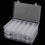 1 x RAW Customer Returns CHEUKYIU 3 PCS 36 Compartments Storage Box Small Parts Box Transparent Small Parts Box Small Parts Box with Lid Plastic Adjustable Sorting Boxes for Jewelry Beads Earring DIY Crafts - RRP €19.15