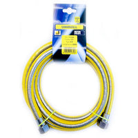 1 x RAW Customer Returns Flexible gas hose 3 mt 1 2 steel FF according to EN 15266 UNIROLL - RRP €29.95