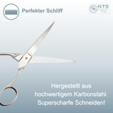 1 x RAW Customer Returns NTS-Solingen industrial scissors Household scissors All-purpose scissors Pointed scissors C60 carbon steel Nickel-plated 13 cm 5.0 Made in Solingen - RRP €30.79