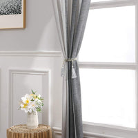 1 x RAW Customer Returns MIULEE Curtains Striped Transparent with Eyelets, Voile Curtains Living Room Modern Set of 2, Curtain Bedroom Transparent with Dark Grey White Striped, Curtain Semi-Transparent Stripes 140X280 cm - RRP €30.48