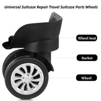 2 x RAW Customer Returns Luggage suitcase wheels, 2 pieces diameter 55 mm durable swivel castors for luggage, replacement wheels for suitcases, universal swivel castors for suitcases - RRP €32.52