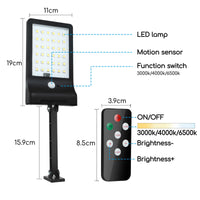 1 x RAW Customer Returns Aigostar outdoor solar light, street lamp with motion detector up to 7M and twilight sensor, IP65 solar light outside 180 dimmable, with remote control, pack of 2 - RRP €25.99