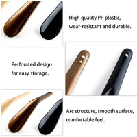 9 x Brand New Shoe Horn Small 20 cm Pack of 3 Shoe Horn Plastic Short Shoe Horn Plastic Shoe Horn Small Shoe Horn to Take with You for Various Boots and Shoes Designed 3 Colors  - RRP €81.54