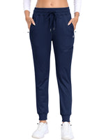 1 x RAW Customer Returns Women s Hiking Pants Cargo Jogger Women Thermal Winter Trousers Sports Jogging Casual Women s Trousers with Pocket Navy Blue M - RRP €36.99