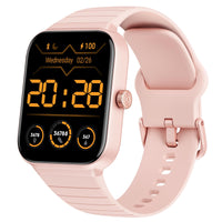 1 x RAW Customer Returns Smartwatch Men Women Bluetooth Calls, Watch with Alexa Built-in, 1.8 Fitness Tracker IP68 with Heart Rate Monitor SpO2 Sleep Stress, 100 Sports Modes for Android iOS - Pink - RRP €99.99