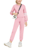 1 x RAW Customer Returns Arshiner children s clothing set, girls suit, sports suit, jogging suit, tracksuit, clothing set, two-piece leisure suit, 110, 116, pink, 120 - RRP €24.0