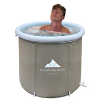 1 x RAW Customer Returns Foldable Ice Bath Tub 80cm Large Inflatable Bathtub Adults Ice Bathing Barrel Freestanding Ice Tub Mobile Bathtub Ice Barrel for Outdoor Ice Bath Shower Spa Soaking Shower - RRP €89.95