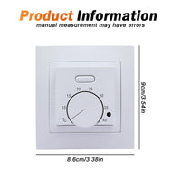 1 x RAW Customer Returns Room thermostat underfloor heating, 230V 16A electric room temperature controller analogue with sensor manual mechanical thermostat underfloor heating room thermostat for all types of heating flush-mounted - RRP €17.14