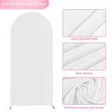 1 x RAW Customer Returns Wokceer Wedding Arch Cover Spandex Round Top Wedding Arch Cover Birthday Party Ceremony Banquet White - RRP €28.8